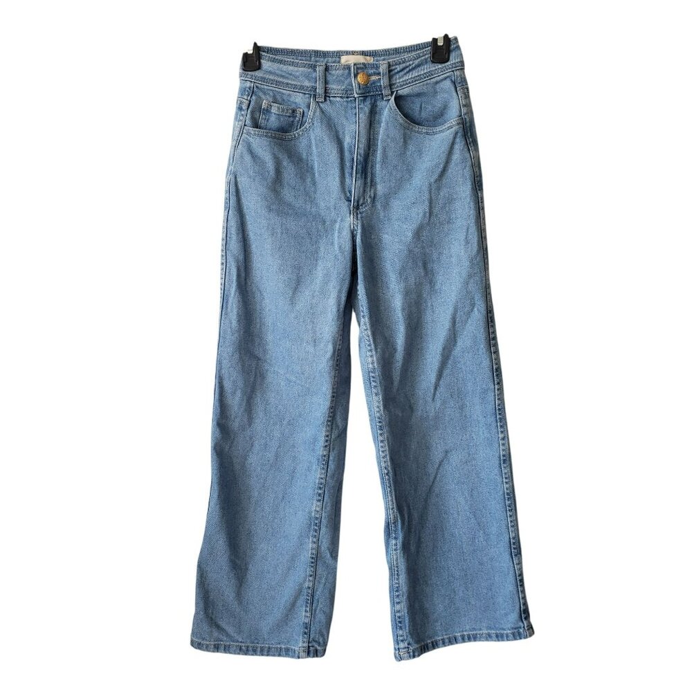 Sezane Light Blue Wide Legged Jeans